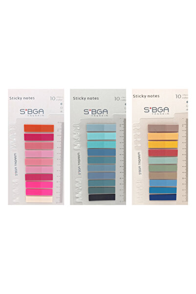 sibga tasarım 3 bucăți semn de carte din plastic transparent, 600 de coli