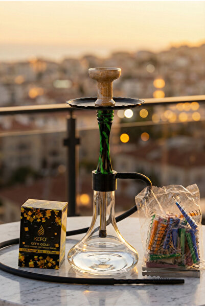 GökkuşağıTicaret Epoksi Kaplama Tasarım Nargile Takımı  1 kg Kefo Kömür +Rock...