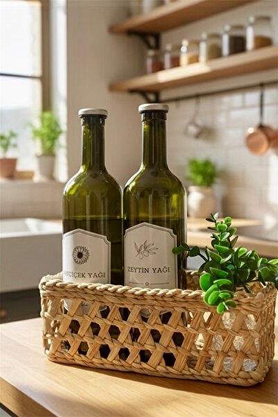 afralya home Декоративна плетена кошница Плетен органайзер, държач за кърпи, ...