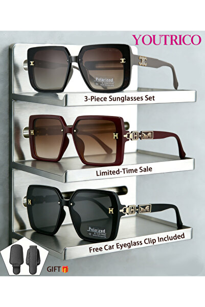 Youtrico طقم نظارات شمسية من 3 قطع، هدية مثالية للعام الجديد، عرض لفترة محدود...