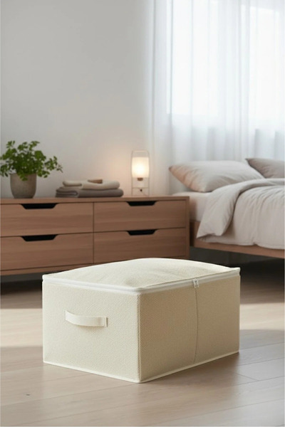 LUXWAY HOME Orta Boy Havlu Kumaş Deri Saplı Baza Altı,dolap Içi Destekli Hurç...