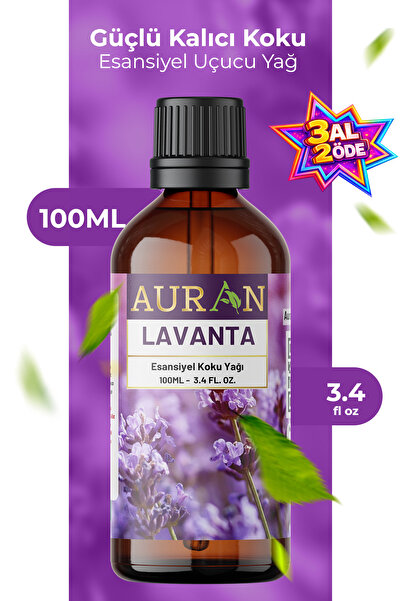 AURAN Lavanta Esansiyel Uçucu Koku Yağı Difüzör Esansı Buhurdanlık Yağı Aroma...