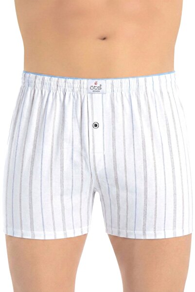 Öts Ανδρικό μπόξερ με ρίγες, με κουμπιά (100% βαμβάκι)