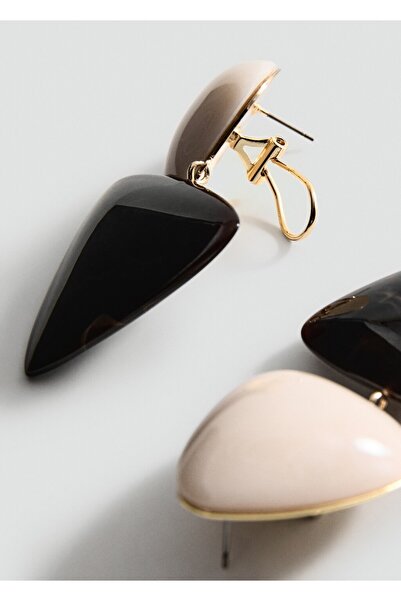 MANGO Woman Reçine uçlu küpe