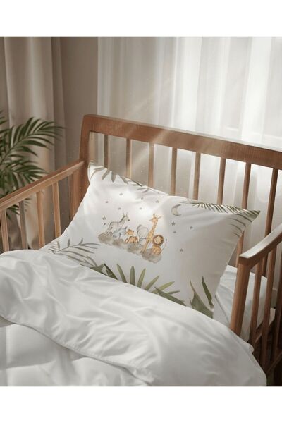 Talia Home كيس وسادة من قطعتين بنمط حيوانات سفاري اللطيفة TLAYK-041