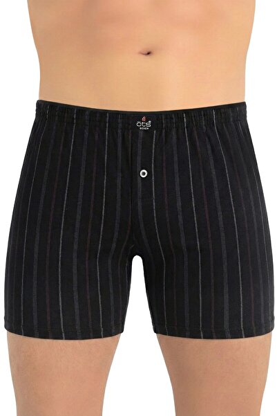 Öts Ανδρικό μπόξερ με ρίγες, με κουμπιά (100% βαμβάκι)