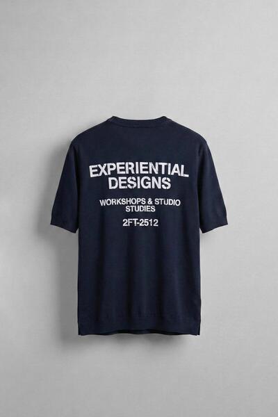 ablukaonline Чоловіча футболка з рельєфним принтом, еластична, прямий крій, т...