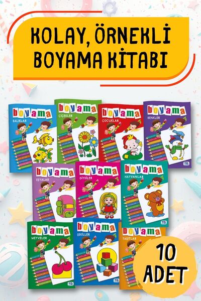 Tandem Yayınları BOYAMA KİTABI RENKLER,ŞEKİLLER(10
KİTAP)