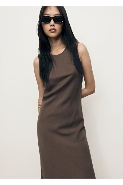 MANGO Woman Uzun modal elbise