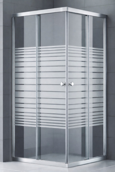 Durul Duşakabin 70x80 Dikdörtgen Çizgili Cam