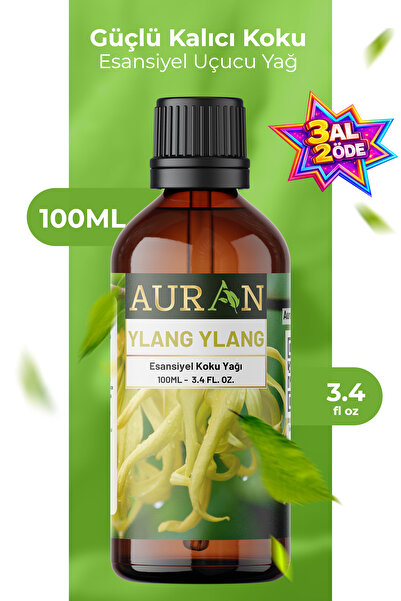 AURAN Ylang Ylang Saf Esansiyel Uçucu Yağ Buhurdanlık Yağı Difüzör Esansı Aro...
