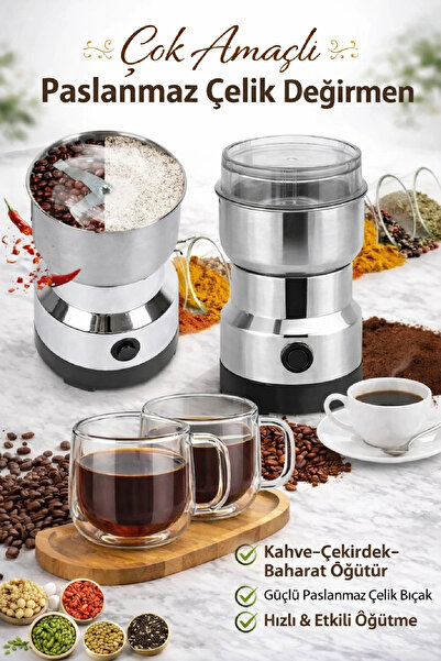 Berdina Home Elektrikli Kahve Baharat Bakliyat Öğütücü Makine Pirinç Biber Ta...