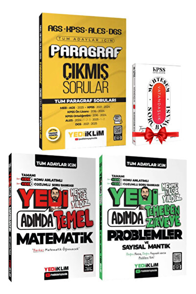 Yediiklim Yayınları AGS KPSS ALES DGS Paragraf Çıkmış Sorular+Mehmet Bilge Yı...