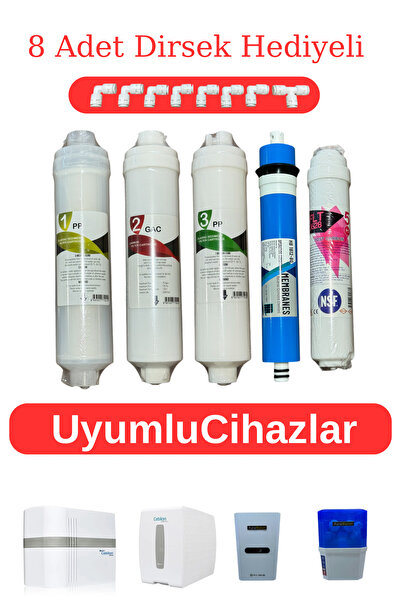 AURA Tüm kapalı kasa su arıtma cihazları ile uyumlu ihlas Cebilon 5'li Su Arı...