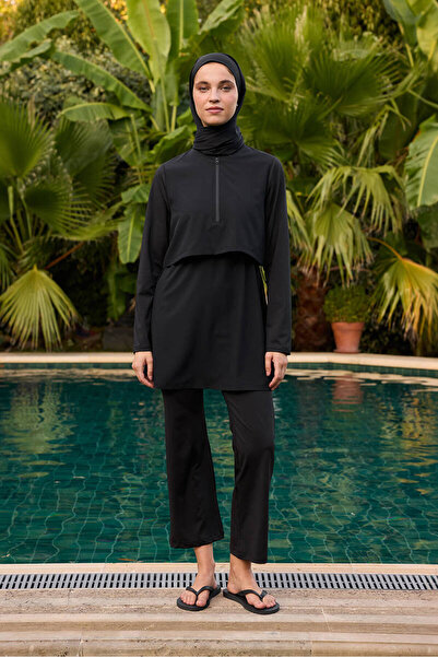 BE BLUE Black Comfort Hijab Swimwear Dress