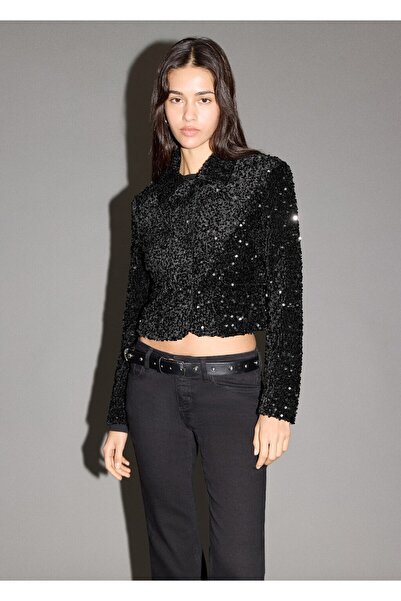 Mango Teen Payetli blazer ceket