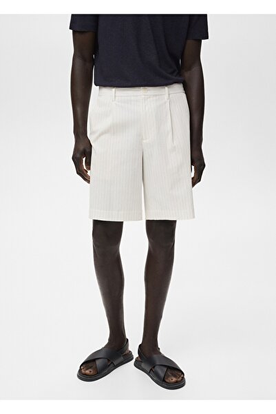 MANGO Man Dar kesim chino pamuklu bermuda şort