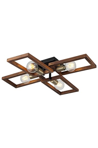 LUCEA Era 4 Lü Antik Lak/siyah Plafonyer 4xe27