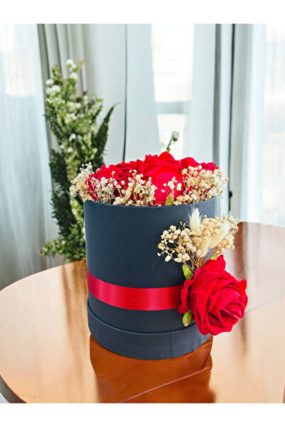 LUZAB 7 Güllü Sevgililer Günü Hediyesi Kutuda Yapay Solmayan Kadife Gül Cipso...