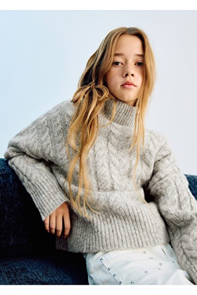 MANGO Kids Balıkçı yakalı lureks kazak