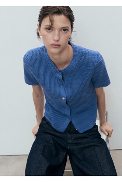 MANGO Woman Kısa kollu triko hırka