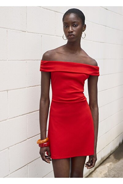 MANGO Woman Straplez elbise