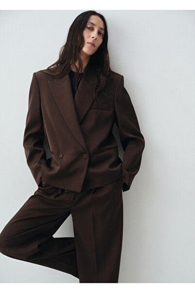 MANGO Woman Kruvaze blazer ceket