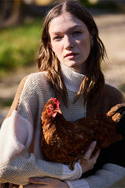 BE BLUE Коричневий патчворк кашемір