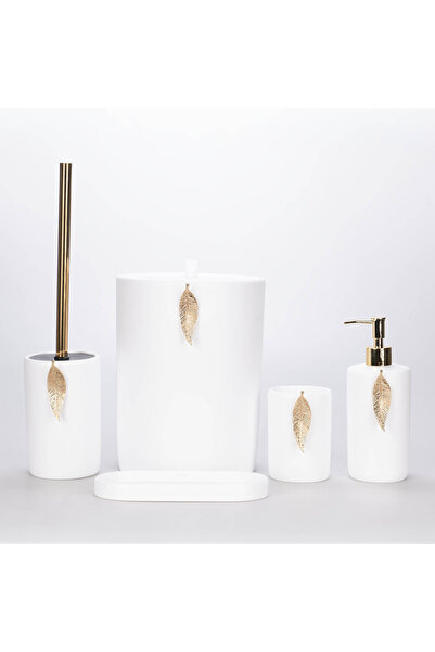 Selim Leaf Banyo Seti Beyaz Altın