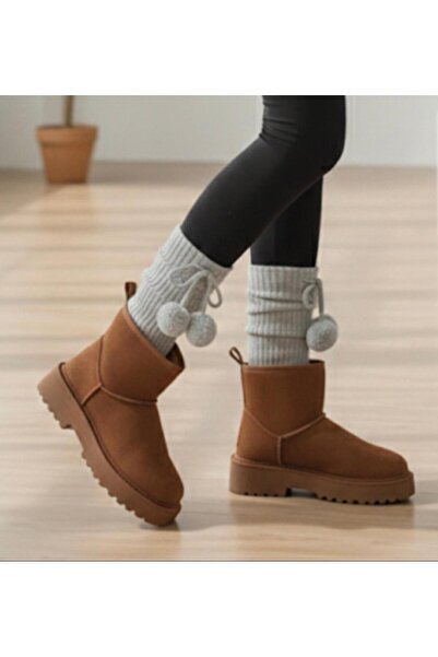 Cockatoo Premium 100% Acrylic Knitwear Knitted Leg Warmer with Pompon Detail ...