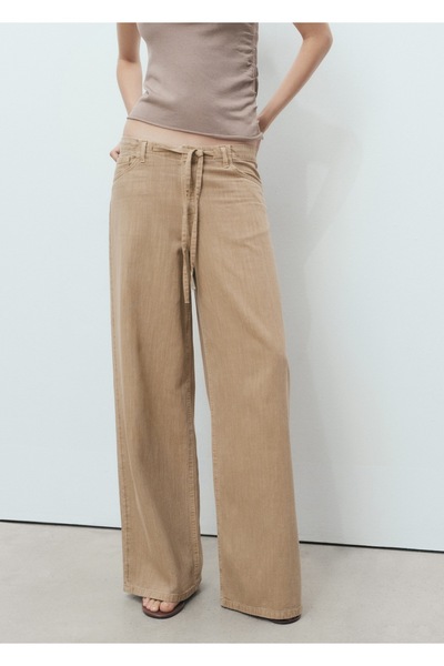 MANGO Woman Kemerli wideleg jean pantolon