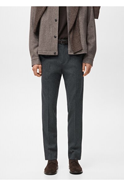 MANGO Man Slim fit flanel pantolon