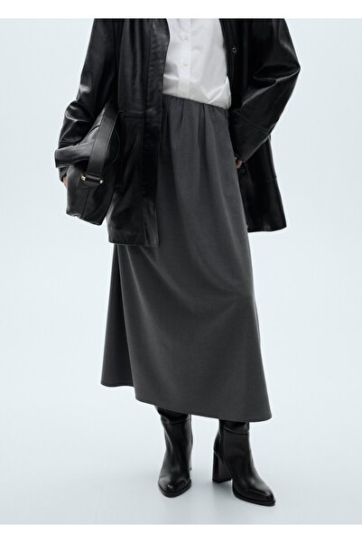 MANGO Woman A-line skladaná sukňa