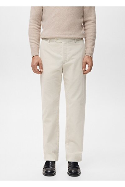 MANGO Man Regular kesim fitilli kadife pantolon