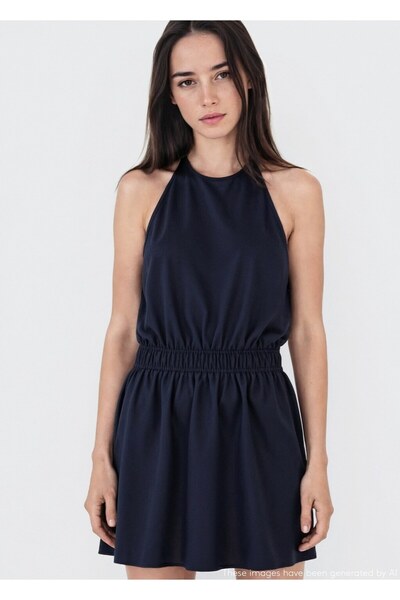 Mango Teen Halter izrez Lan haljina