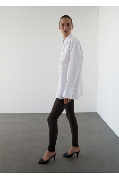 MANGO Woman Altı fermuarlı tayt