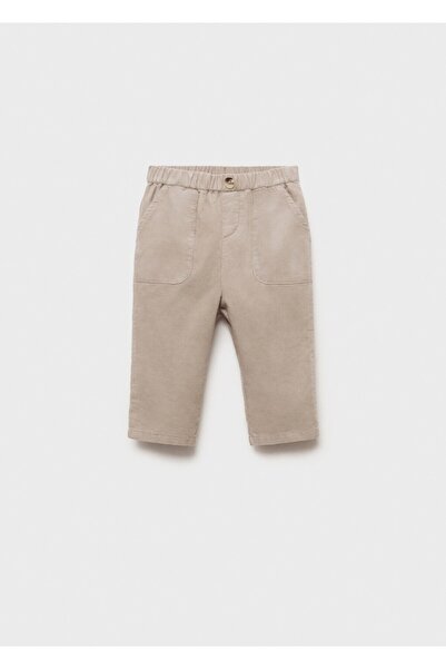 MANGO Baby Pamuklu fitilli kadife pantolon