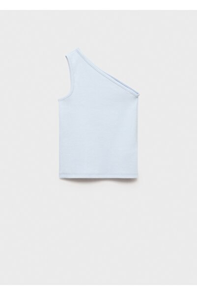 MANGO Kids Ασύμμετρη μπλούζα με ραβδώσεις