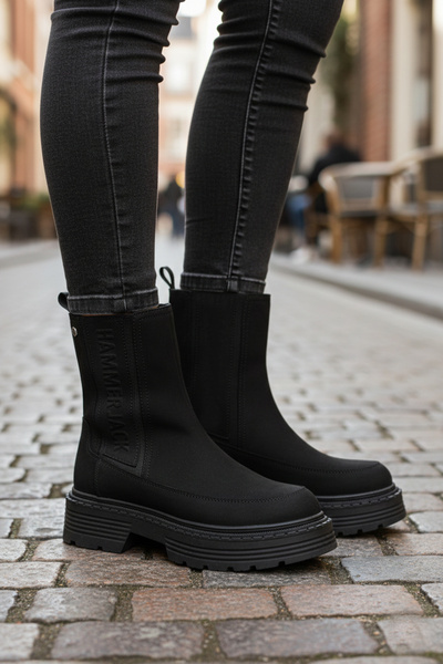 Hammer Jack 24595 Удобни дамски ботуши с еластична подметка от естествена кож...