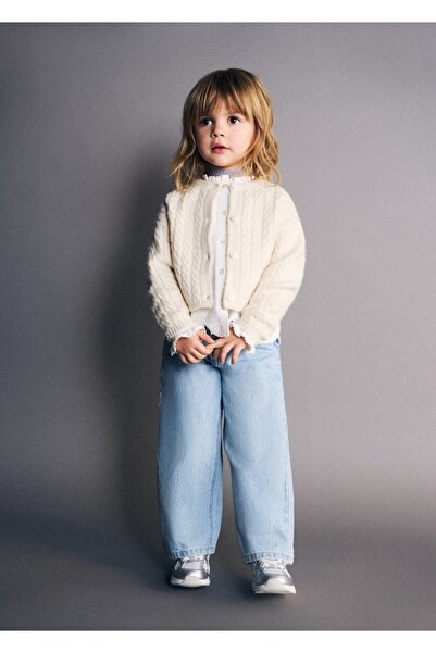 MANGO Baby Strass detaylı culotte jean pantolon