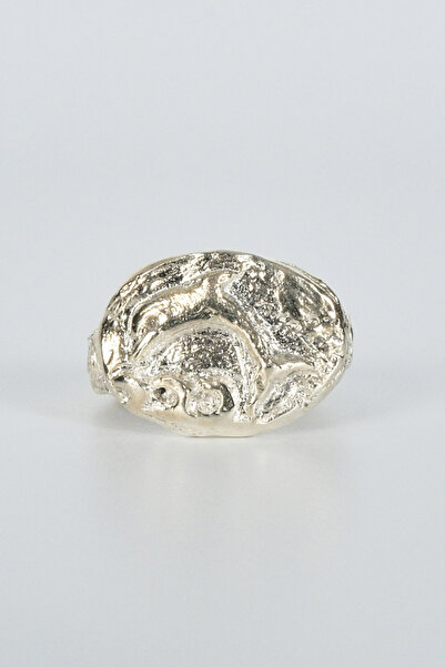 BE BLUE خاتم على شكل دولفين فضي