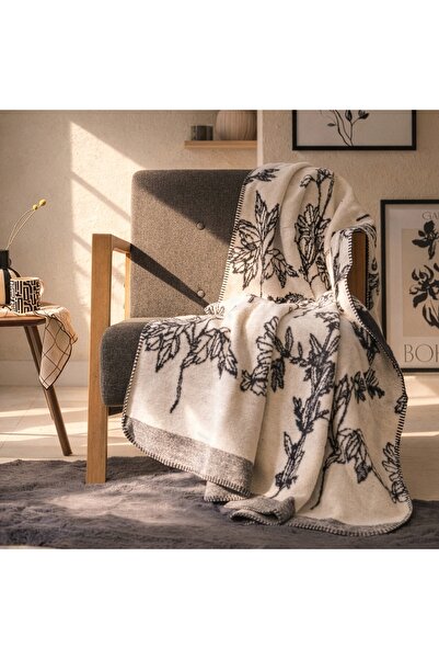 Evidea Меко памучно одеяло Davi - Екру / Антрацит - 150x200 cm