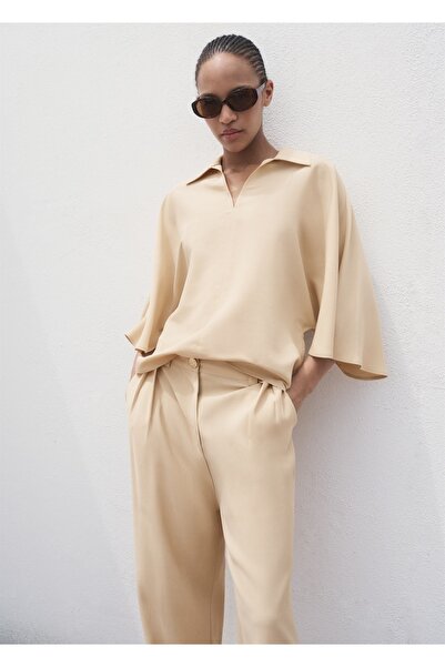 MANGO Woman Truvakar kollu oversize gömlek