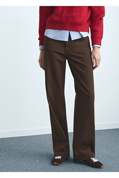 MANGO Woman Danila wide leg yüksek belli jean