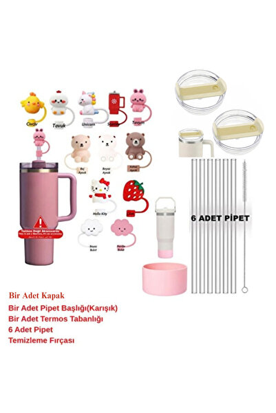 Stanley Quencher 1.18 LT 40 Oz Termos Aksesuar Seti – Pipet, Kapak, Temizlik ...