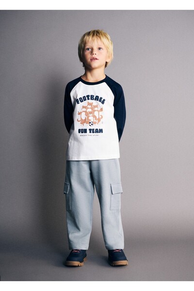 MANGO Baby Pamuklu jogger kargo pantolon