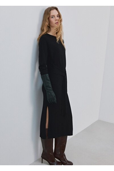 MANGO Woman Düğümlü örgü elbise