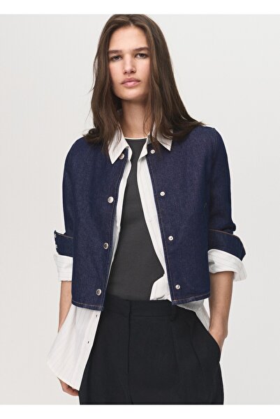 MANGO Woman Crop denim ceket