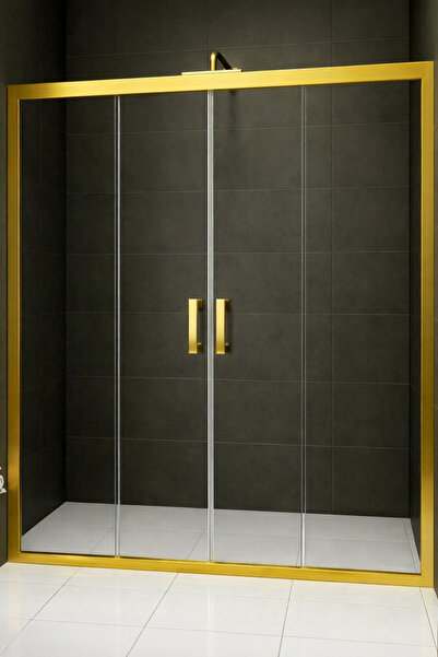 Durul Duşakabin Ön Cephe Altın 5mm Şeffaf Yükseklik 190 Cm