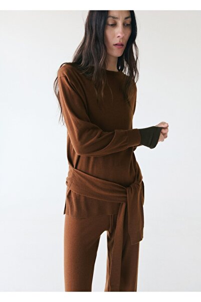 MANGO Woman Yün karışımlı düğüm detaylı kazak